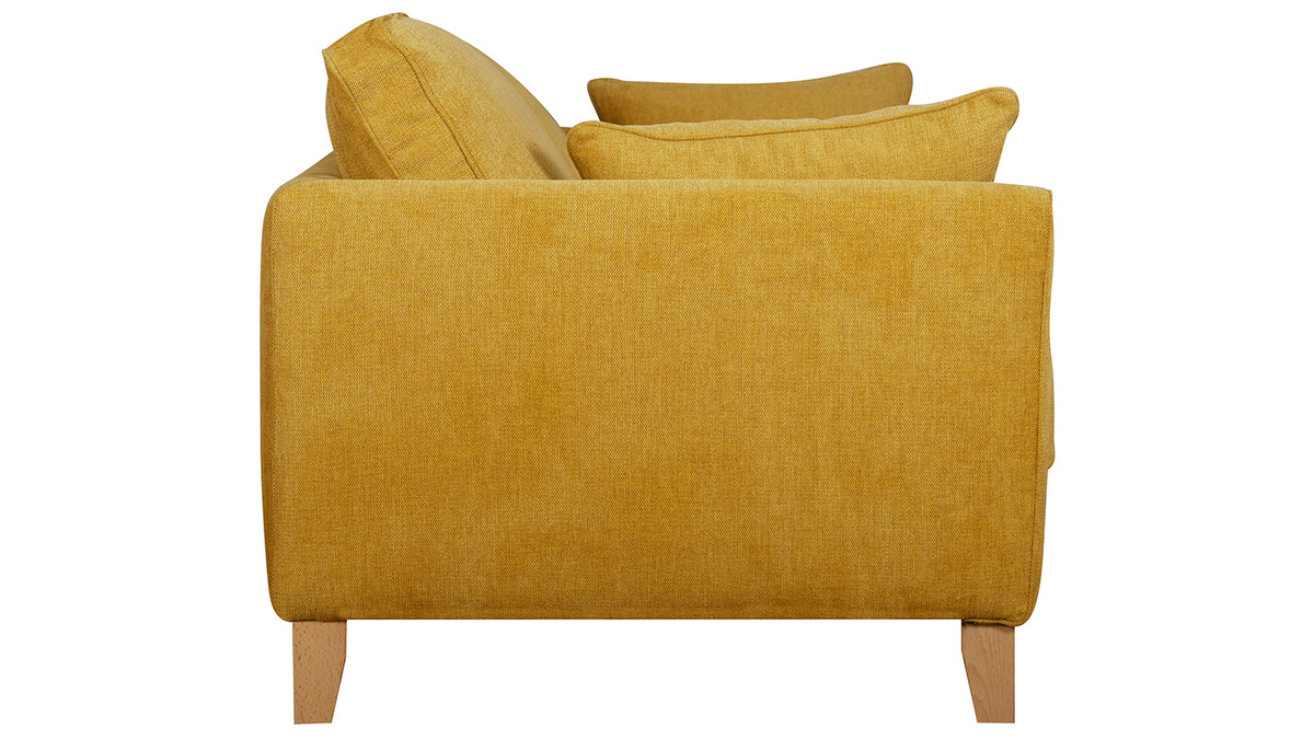 3-Sitzer-Designer-Sofa in pfauenblau und schwarzem Samt HARRISON - Miliboo |1| Stphane Plaza